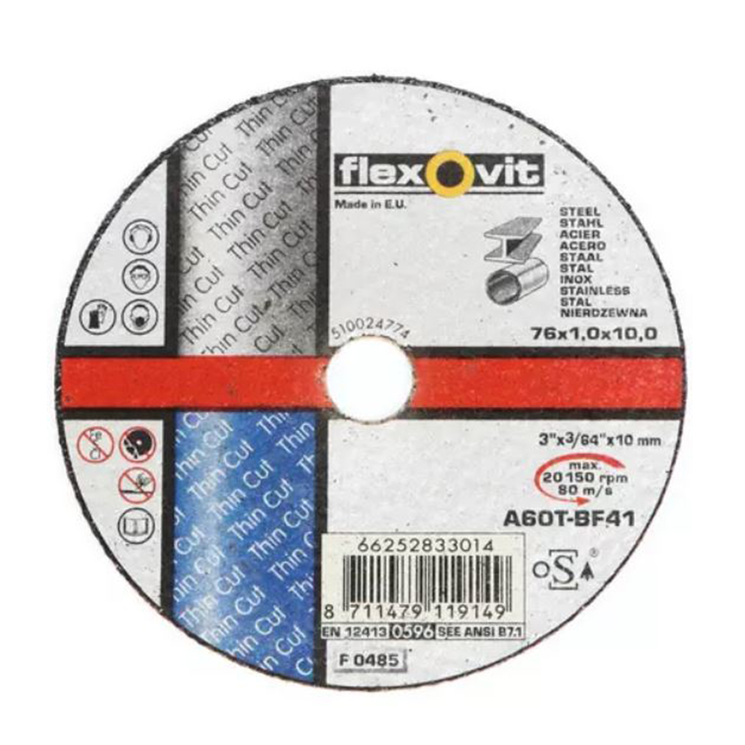 Отрезной круг Norton FLX-Thin Cut (A 60 T -76*1.0*10.0-T41 ) - 100 штук