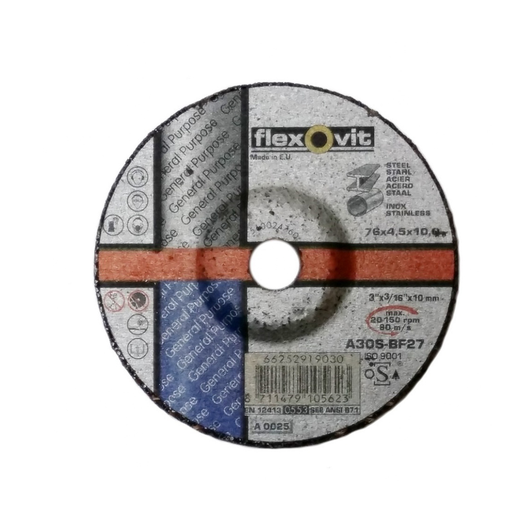Отрезной круг Norton General FLX – General Purpose (A 30S-76*7.0*10.0 - T 27 FLX) - 50 штук