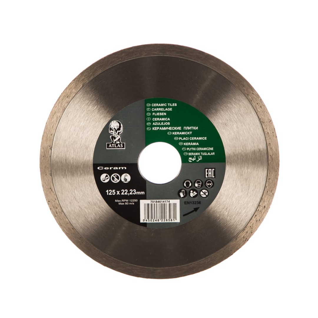 Алмазный диск для резки камня и керамики Atlas Keram Norton - 125*22*23